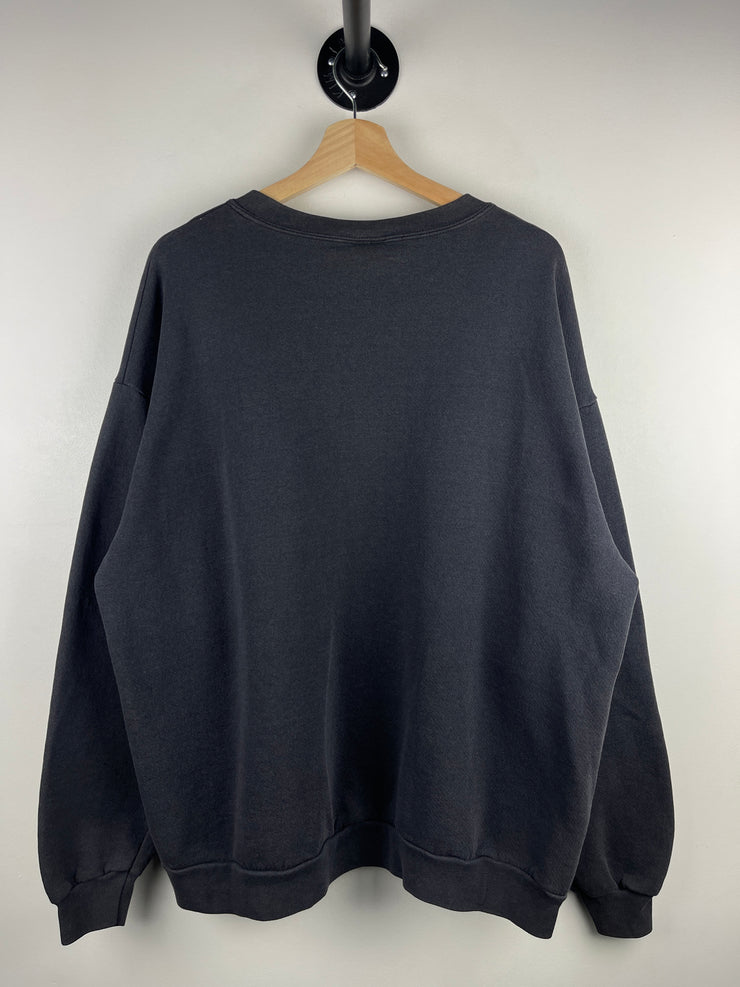 Vintage 90s NFL CSA Pittsburgh Steelers Faded Black Crewneck