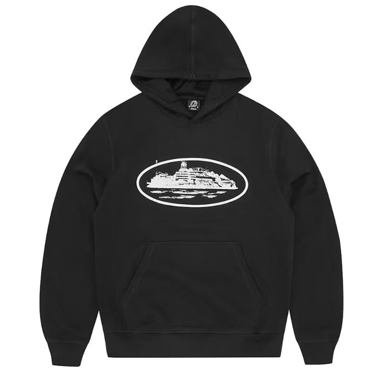 Corteiz OG Alcatraz Black Hoodie
