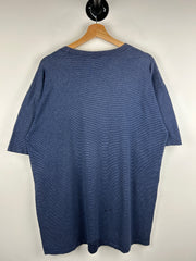 Vintage 90s Trench Michigan University Wolverines Navy Striped Tee