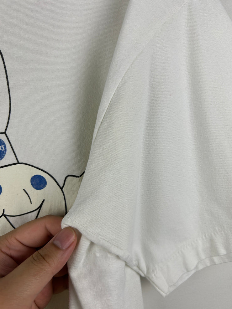 Vintage 90s Pillsbury Dough Boy Go Ahead Push White Tee