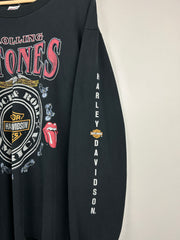 Vintage 90s Harley Davidson Rolling Stones Black Long Sleeve