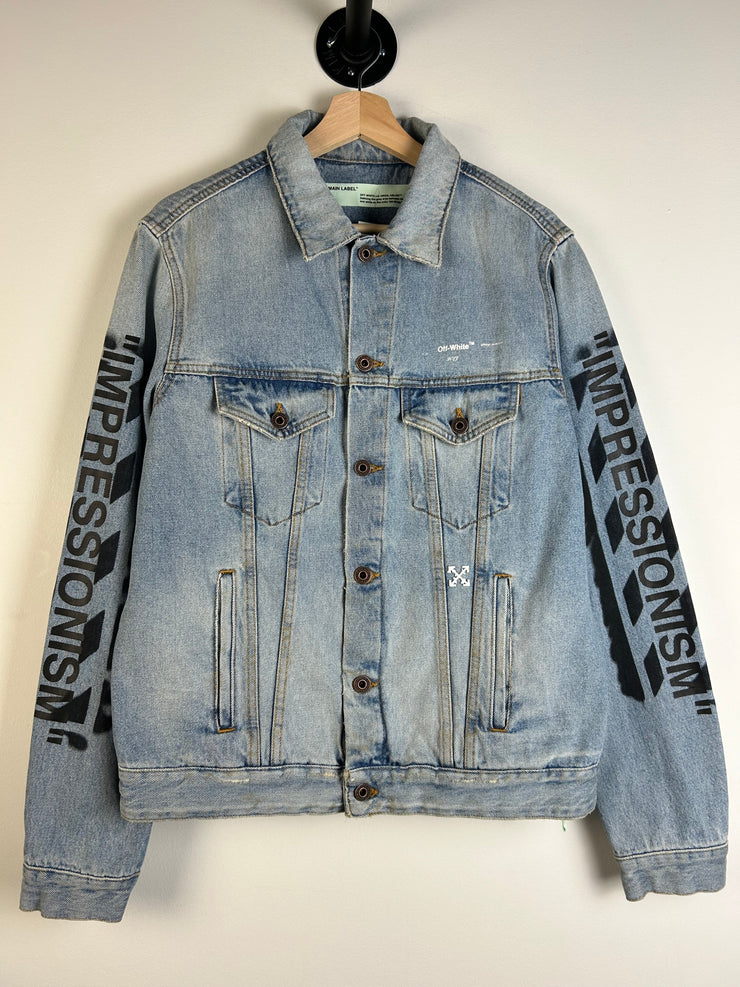 Off white denim jacket impressionism hotsell