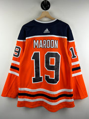 NHL Adidas Edmonton Oilers Maroon Orange Hockey Jersey