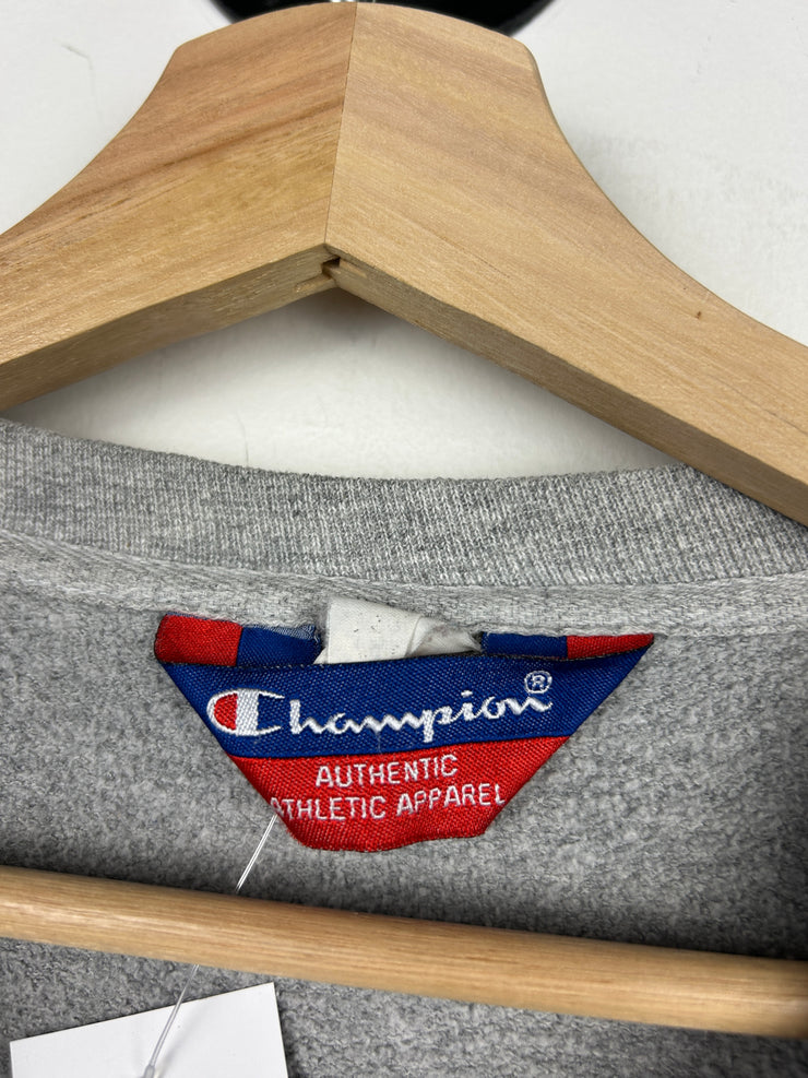 Vintage 90s NFL Champion Pittsburgh Steelers Embroidered Grey Crewneck