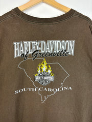 Vintage 2002 Harley Davidson South Carolina Brown Tee