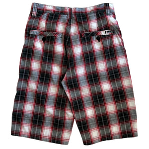 Vintage Y2K South Pole Plaid Red Baggy Board Shorts