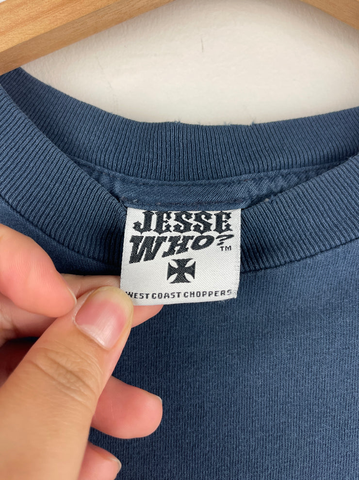 Vintage West Coast Choppers Motorcycle Navy Cut Off Tank Top