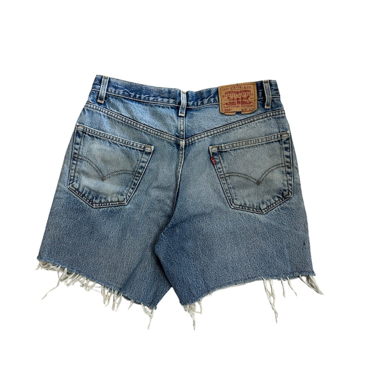 Vintage Levis 550 Light Wash Blue Denim Shorts