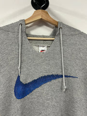 Vintage 90's Nike Big Swoosh Grey & Blue Hoodie