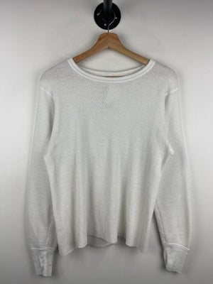 Vintage 80s JE Morgan White Thermal Long Sleeve