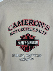 Vintage 2003 Harley Davidson Perth Cream Tee