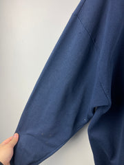 Vintage 90s Jerzees Blank Navy Zip Up Hoodie