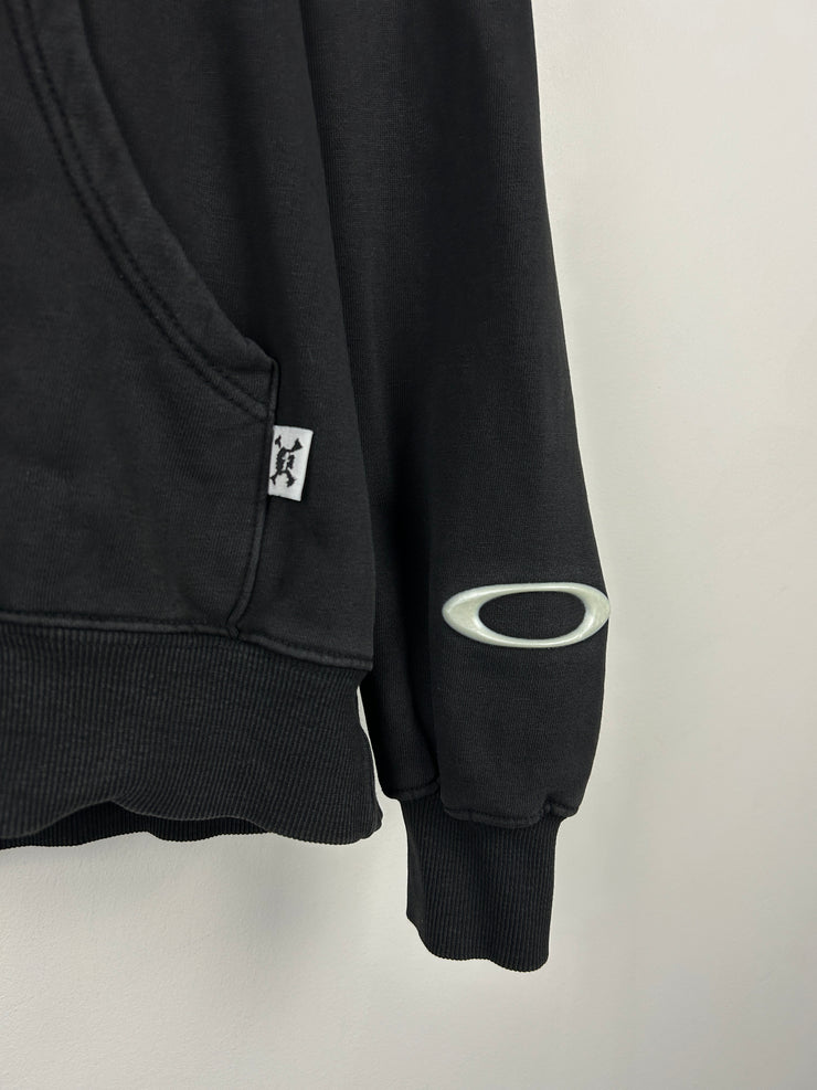 Vintage 90s Oakley Software Spellout Black Hoodie