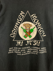 Vintage Drunken Monkey Jiu Jistu Black Tee