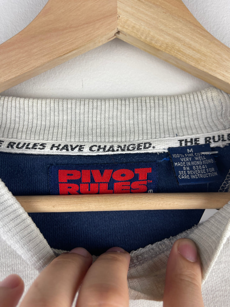 Vintage Pivot Rules Golf Embroidered Grey Crewneck