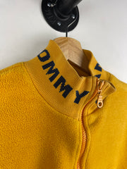 Vintage 90s Tommy Hilfiger Yellow Quarter Zip Fleece Sweater