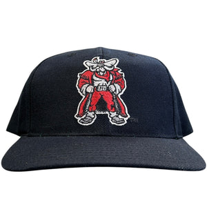 Vintage 90s American Needle UNLV Rebels Plain Logo Black Snapback Hat