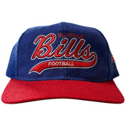 Vintage 90s NFL Starter Buffalo Bills Tailsweep Script Wool Blue Snapback Hat