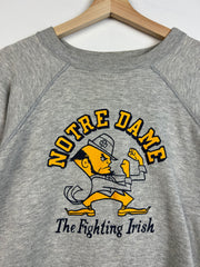 Vintage 80's Champion Notre Dame Grey Crewneck