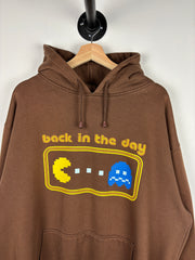 Vintage Pac Man Back In The Day Brown Hoodie