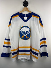 Vintage 90s NHL CCM Buffalo Sabres White Hockey Jersey