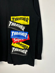 Supreme x Thrasher FW21 Multi Logo Black Long Sleeve