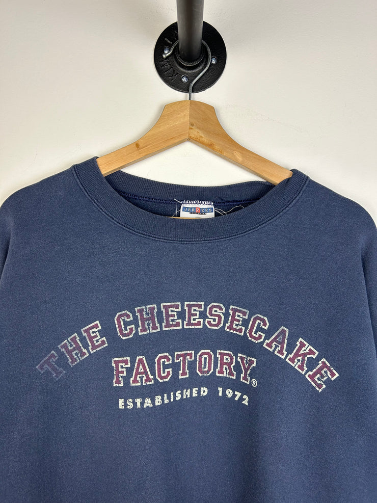 Vintage The Cheesecake Factory Navy Crewneck