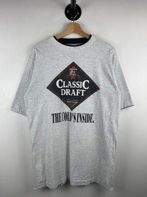 Vintage 90s Heileman Old Style Classic Draft Beer Grey Tee