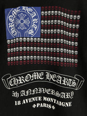 Chrome Hearts Paris 5th Anniversary Fleur Flag Black Tee