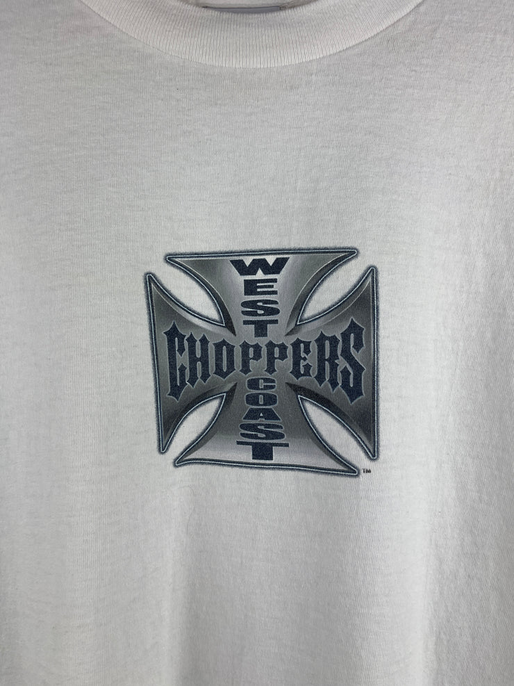 Vintage West Coast Choppers Chrome Logo White Tee