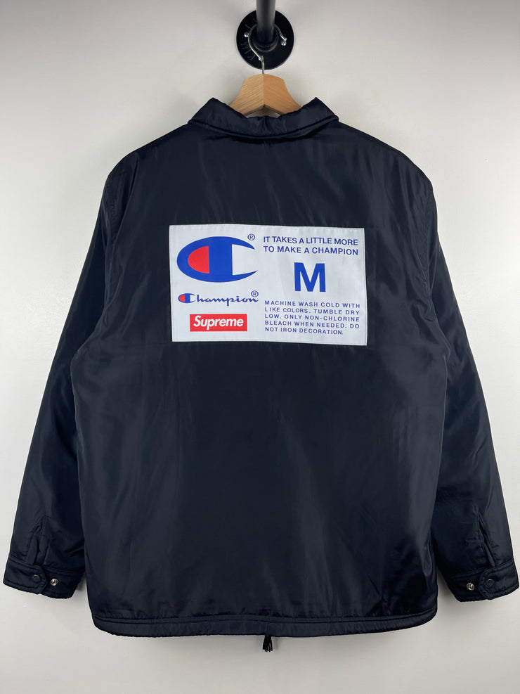 Supreme X Champion FW18 Label Black Coaches Jacket – Vintage Meets