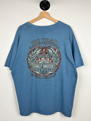 Vintage Harley Davidson Ride It Like You Stole It Blue Tee