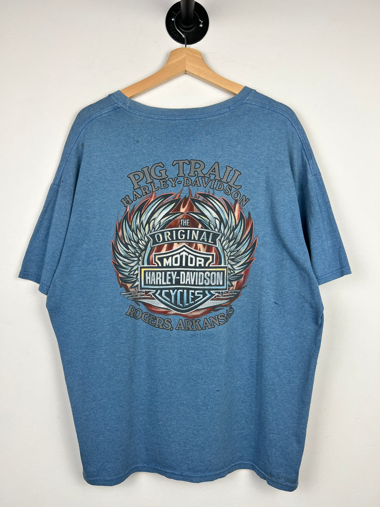 Vintage Harley Davidson Ride It Like You Stole It Blue Tee