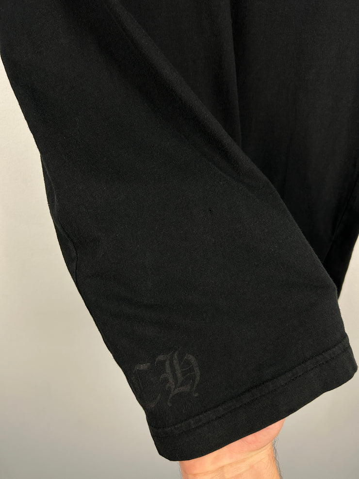 Chrome Hearts Cross Neck Logo Black Tee