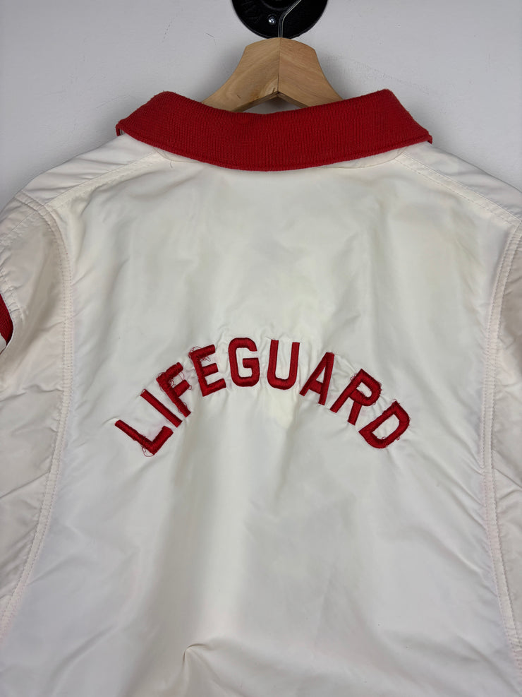 Vintage 80s Bingemans Kitchener Lifeguard White & Red Jacket