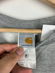 Vintage 90s Carhartt Spellout Embroidered Grey Crewneck