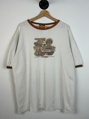 Vintage Y2K Dodge Super Bee White Ringer Tee