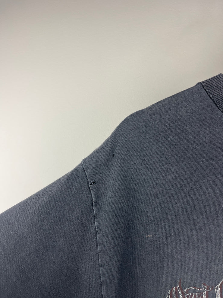 Vintage West Coast Choppers Motorcycle Long Beach Thrashed Black Tee