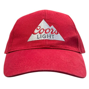 Vintage Coors Light Beer Red Snapback Hat