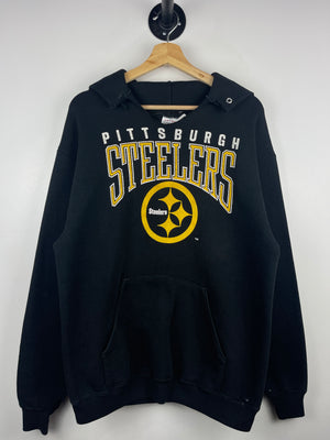 Vintage 90s NFL Pittsburgh Steelers Black Hoodie