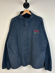 Vintage 90's USA Olympics Navy Fleece Zip Up Sweater