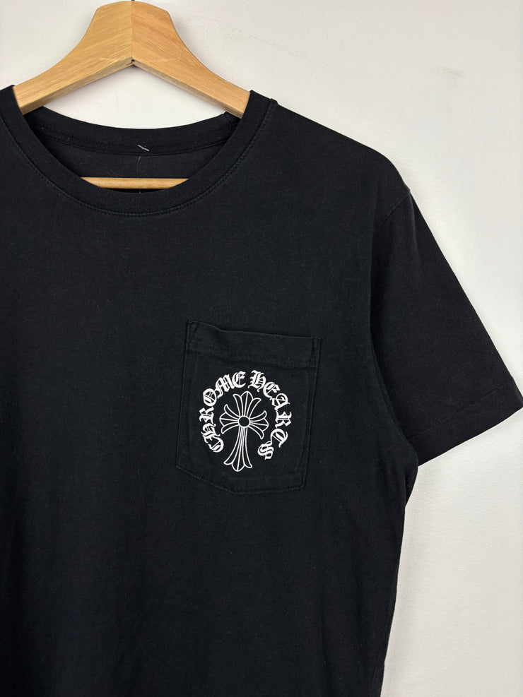Chrome Hearts Horseshoe Cross Triple Logo Tonal Black Tee