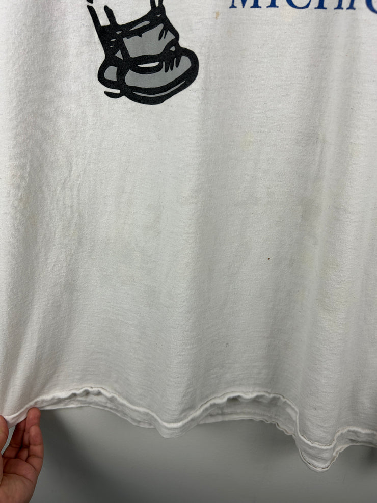Vintage 90s Michigan Peeing White Tee