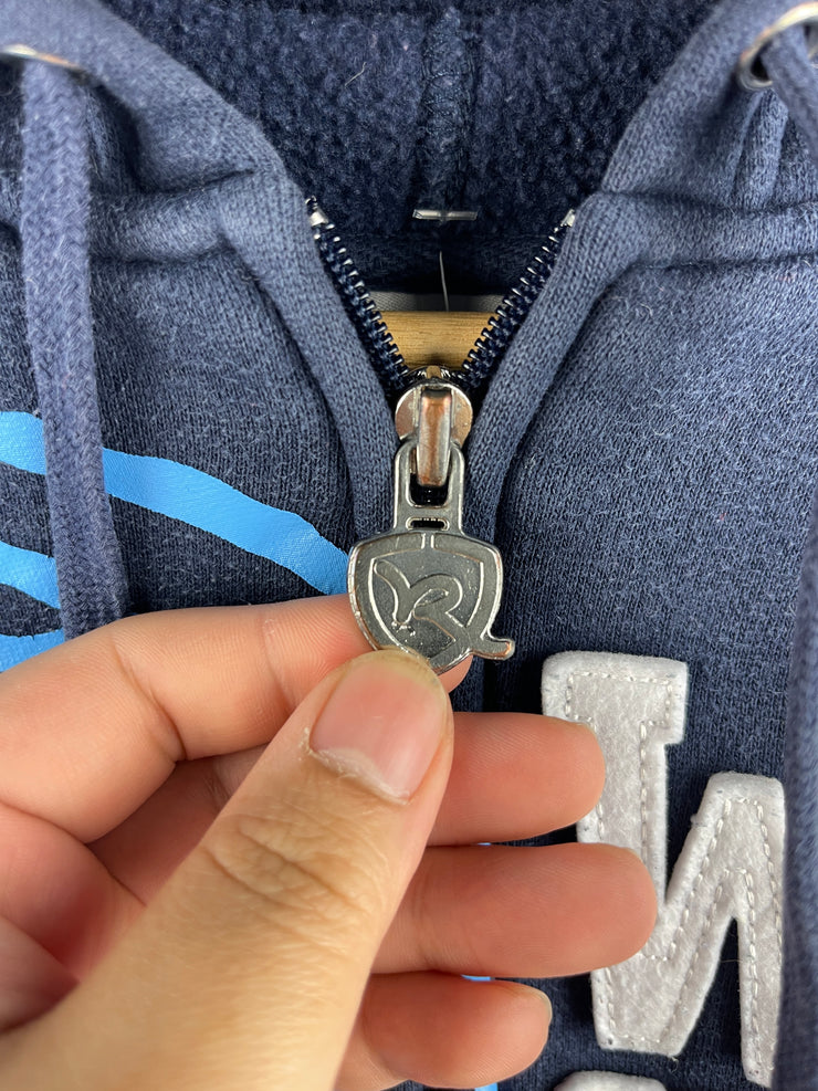 Vintage Y2K Rocawear Embroidered Navy Zip Up Hoodie