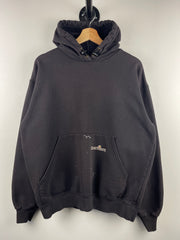 Vintage 90s Carhartt Spellout Embroidered Black Hoodie