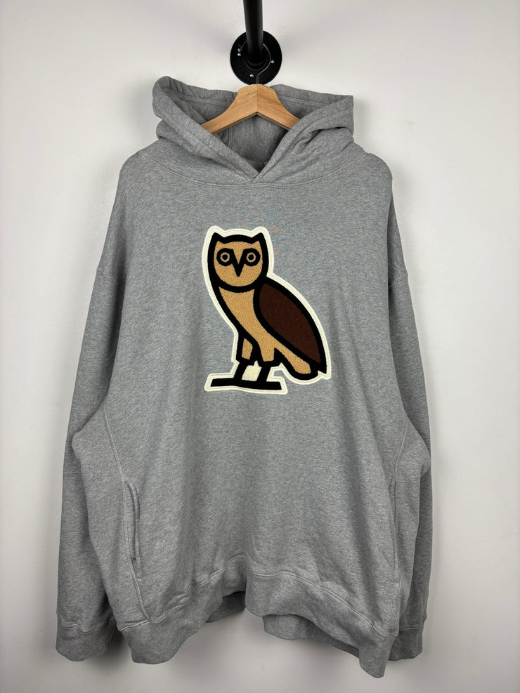 OVO Owl Chenille Embroidered Grey Hoodie