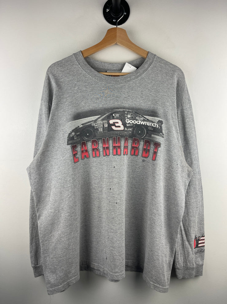 Vintage Nascar Dale Earnhardt Goodwrench Grey Long Sleeve