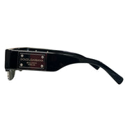Dolce & Gabbana Logo Plaque Black & Silver Sunglasses