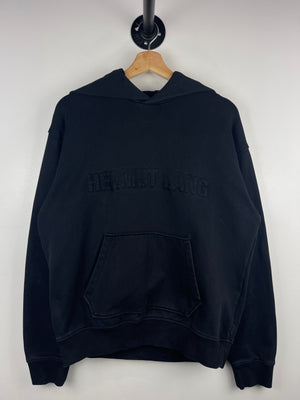 Helmut Lang Embossed Logo Black Hoodie
