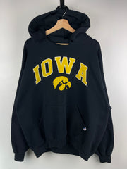 Vintage Russell Athletic Iowa Hawkeyes Black Hoodie
